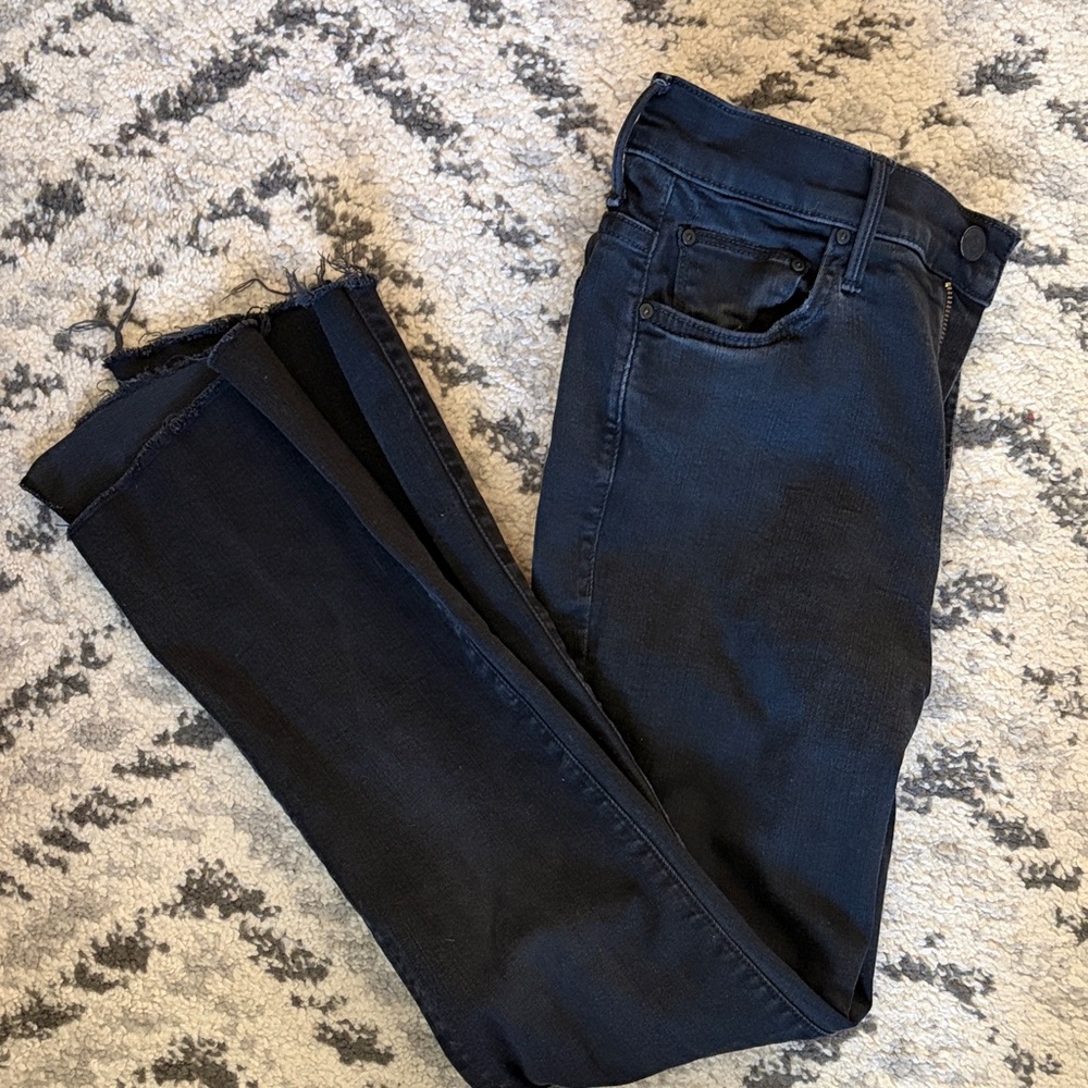 MOTHER Black Boot Cut Jeans